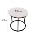 Ver imagem 6 de Kit 2 Mesas Laterais Redondas Industrial Encaixáveis Line