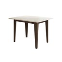 Ver imagem 4 de Conjunto Mesa de Jantar Kate 120cm Vidro 4 Cadeiras Linea Revestidas em Suede Amêndoa Yescasa