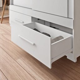 Guarda Roupa Mongi 2 Portas 2 Gavetas Branco Caemmun - 3