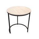 Ver imagem 4 de Kit 2 Mesas Laterais Redondas Industrial Encaixáveis Line