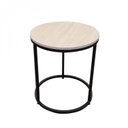 Ver imagem 2 de Kit 2 Mesas Laterais Redondas Industrial Encaixáveis Line