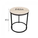 Ver imagem 6 de Kit 2 Mesas Laterais Redondas Industrial Encaixáveis Line