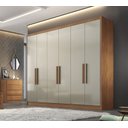 Ver imagem 2 de Guarda Roupa Casal 100% Mdf 6 Portas 8 Gavetas - Linea-cumaru/fendi - Móveis Novo Horizonte