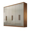 Ver imagem 3 de Guarda Roupa Casal 100% Mdf 6 Portas 8 Gavetas - Linea-cumaru/fendi - Móveis Novo Horizonte