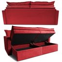 Ver imagem 7 de Sofá sem Caixa Retrátil Baú 2,00m Cama Inbox Secret Suede Velusoft Vermelho