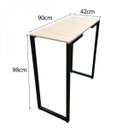 Ver imagem 3 de Aparador 90cm Industrial Line Marrom/Preto/Fresno