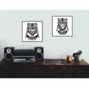 Ver imagem 2 de Quadro Decorativo Barcelona Motorcycle Urso Pb 30x30 cm 30 x 30 cm