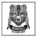Ver imagem 1 de Quadro Decorativo Barcelona Motorcycle Urso Pb 30x30 cm 30 x 30 cm