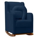 Ver imagem 1 de Poltrona de Amamentação com Balanço e Base de Madeira Maciça Ternura Bouclê - Sofa Store:bouclê Azul