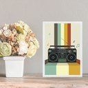 Ver imagem 2 de Quadro Decorativo Vintage - Rádio Toca Fita 33x24cm - com Vidro:moldura Preta