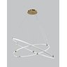 Lustre Pendente Moderno 2 Aneis Led 180w Dourado Ani - 1