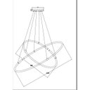 Ver imagem 2 de Lustre Pendente Moderno 2 Aneis Led 180w Dourado Ani