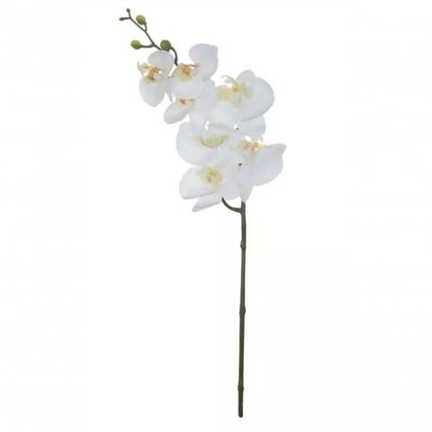 Haste Flor Orquidea Phalaenopsis Real Toque C-coat X7 Branco 63cm