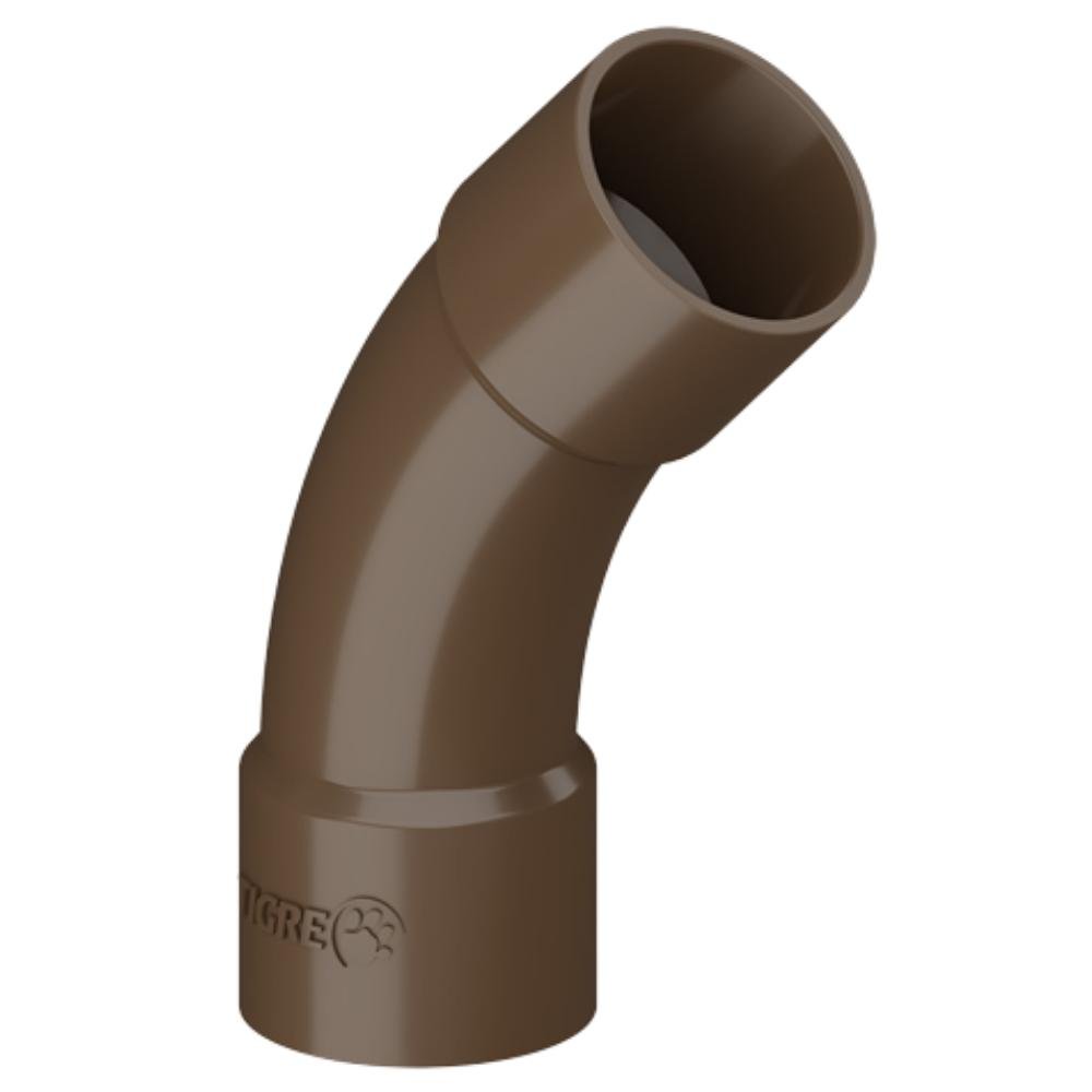 Curva de 45° Graus Soldável Pvc Marrom para Canos Tubos de Água Fria de 2.1/2” Polegadas 75mm - 1
