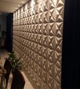 Ver imagem 6 de Kit 15 Placas Revestimento de Parede PVC 3d Alto Relevo Estrelar Branco