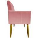 Ver imagem 4 de Kit 3 Poltronas Decorativas Confortáveis Mari - Rosê Suede