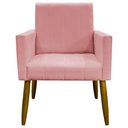 Ver imagem 6 de Kit 3 Poltronas Decorativas Confortáveis Mari - Rosê Suede