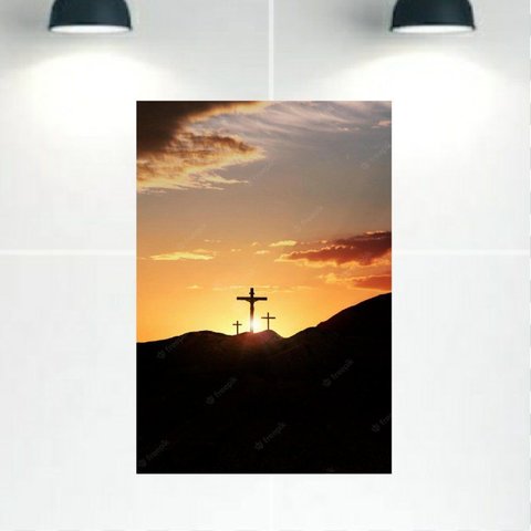 Quadro Decorativo Tela Canvas Religiosos Ref:qbre6 Lojall 90 X 60 Cm Borda Infinita