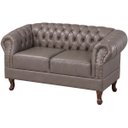 Ver imagem 2 de Namoradeira Chesterfield Duque 2 Lugares em Couríssimo Cinza Rato