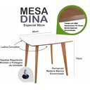 Ver imagem 4 de Mesa de Madeira Quadrada Especial de 90cm na Cor Branca