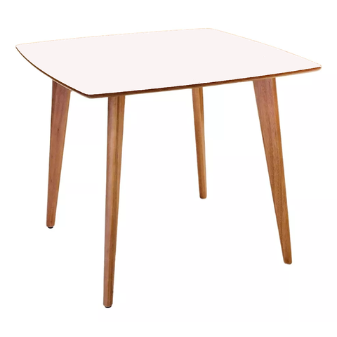 Mesa de Madeira Quadrada Especial de 90cm na Cor Branca