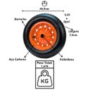 Ver imagem 2 de Roda Completa Carrinho de Mão Aço Carbono 8pol 45 50 e 60l