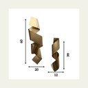 Ver imagem 4 de Kit Decoração 02 Esculturas Parede Abstrato Sala Hall Escritório Loja Home Decor Dourado