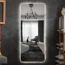 Ver imagem 1 de Espelho Orgânico Decorativo Lapidado com Led 170x70 Cm E14 para Sala, Quarto, Banheiro, 6000k 220v