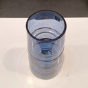 Ver imagem 6 de Vaso Decorativo de Vidro Azul 24x13x13cm Enfeite Sala Mesa Estante Aparador