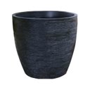 Ver imagem 1 de Vaso Planta 50x50 Oval Moderno Polietileno - PRETO 002