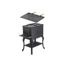 Ver imagem 1 de Fogão Lenha Churrasqueira Portátil Ferro Fundido 50x33x75 Cm