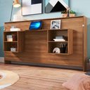 Ver imagem 3 de Cama Dobrável Solteiro que Vira Escrivaninha Nogal com Colchão Nion Shop Jm