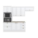 Ver imagem 7 de Cozinha Compacta 271,5cm 4 Peças com Torre Quente 8 Portas 5 Gavetas Americana Henn - Branco Hp Fosc