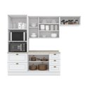 Ver imagem 6 de Cozinha Compacta 271,5cm 4 Peças com Torre Quente 8 Portas 5 Gavetas Americana Henn - Branco Hp Fosc