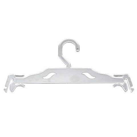 Kit com 50 Cabides Transparente Acrílico Modelo Adulto Fixo para Lingerie | Comac
