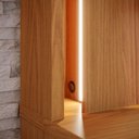 Ver imagem 5 de Home Estante Orlo 200cm Tv até 75 Fitas Led Portas Deslizantes Mdp/mdf Freijó G73 - Gran Belo