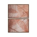 Ver imagem 1 de Kit 02 Quadros Decorativos - Textura Folhas Elegantes Flnt055 - Tela Canvas - 60x80cm