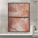 Ver imagem 2 de Kit 02 Quadros Decorativos - Textura Folhas Elegantes Flnt055 - Tela Canvas - 60x80cm