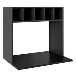Armário Suporte para Microondas com Adega para Bebidas Lisa Preto - 3