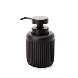 Kit Lavabo - Dispenser Porta Sabonete Líquido 14 cm e Porta Copo Escova 10 cm de Cimento Preto - 3