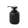 Kit Lavabo - Dispenser Porta Sabonete Líquido 14 cm e Porta Copo Escova 10 cm de Cimento Preto - 3