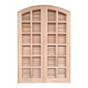 Ver imagem 1 de Porta Balcão de Abrir / Abrir em Arco de Madeira Eucalipto Bat 10 Cm Copa Verde Madeiras - 215ax120l