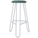 Ver imagem 3 de Kit 05 Banquetas Baixa Bar Cozinha Sala de Jantar Áris C01 Branco Courino Verde Sálvia - Lyam Decor