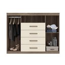 Ver imagem 4 de Cômoda para Quarto 2 Portas 4 Gavetas 1 Nicho Master