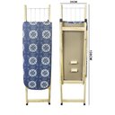 Ver imagem 3 de Tábua de Passar Roupa Dobrável de Madeira Layla 2 Níveis Estampada Azul G02 - D’Rossi