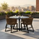 Ver imagem 2 de Mesa com 4 Cadeiras Corda Náutica Marrom
