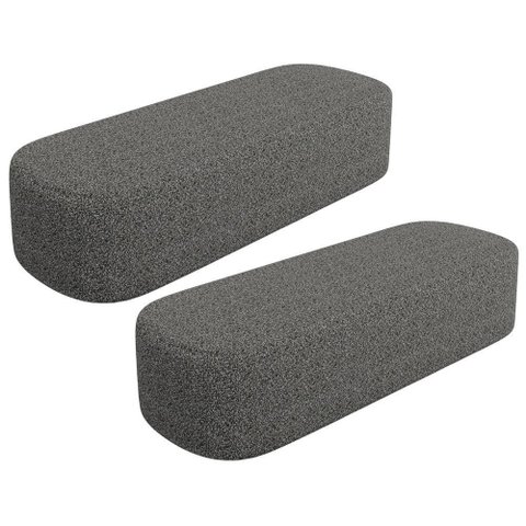Kit 02 Puffs Decorativo Orgânico para Living Quarto 195cm Doha W01 Linho Mescla Chumbo - Lyam Decor