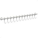 Ver imagem 1 de Porta Utensílios e Talheres 60cm com 12 Ganchos Branco Fs