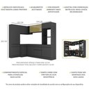 Ver imagem 5 de Armário De Cozinha Completa De Canto Preto