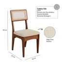 Ver imagem 4 de Conjunto Sala de Jantar Mesa 160cm com 6 Cadeiras Palha Sintética 100% MDF Pinhão/Bege Claro